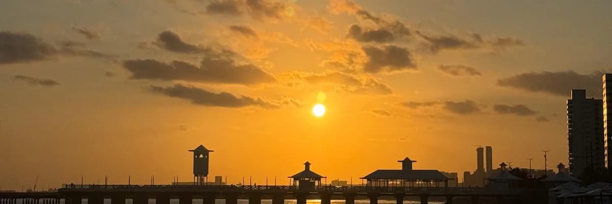 Pôr do sol na Orla de Fortaleza